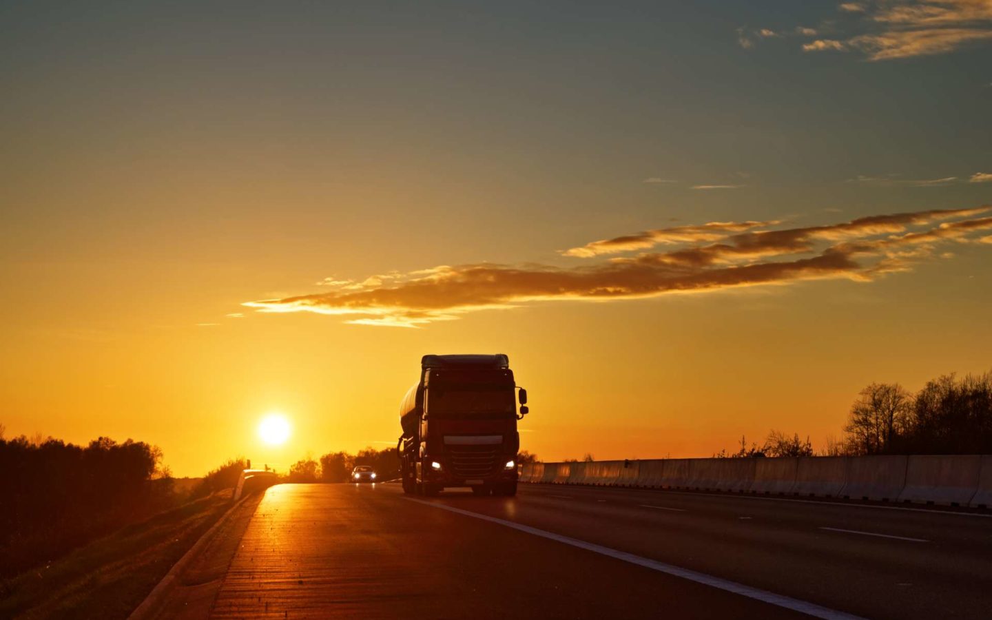 Truck sunset